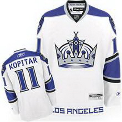 durable White NHL Los Angeles Kings 11 Anze Kopitar Hockey Jersey